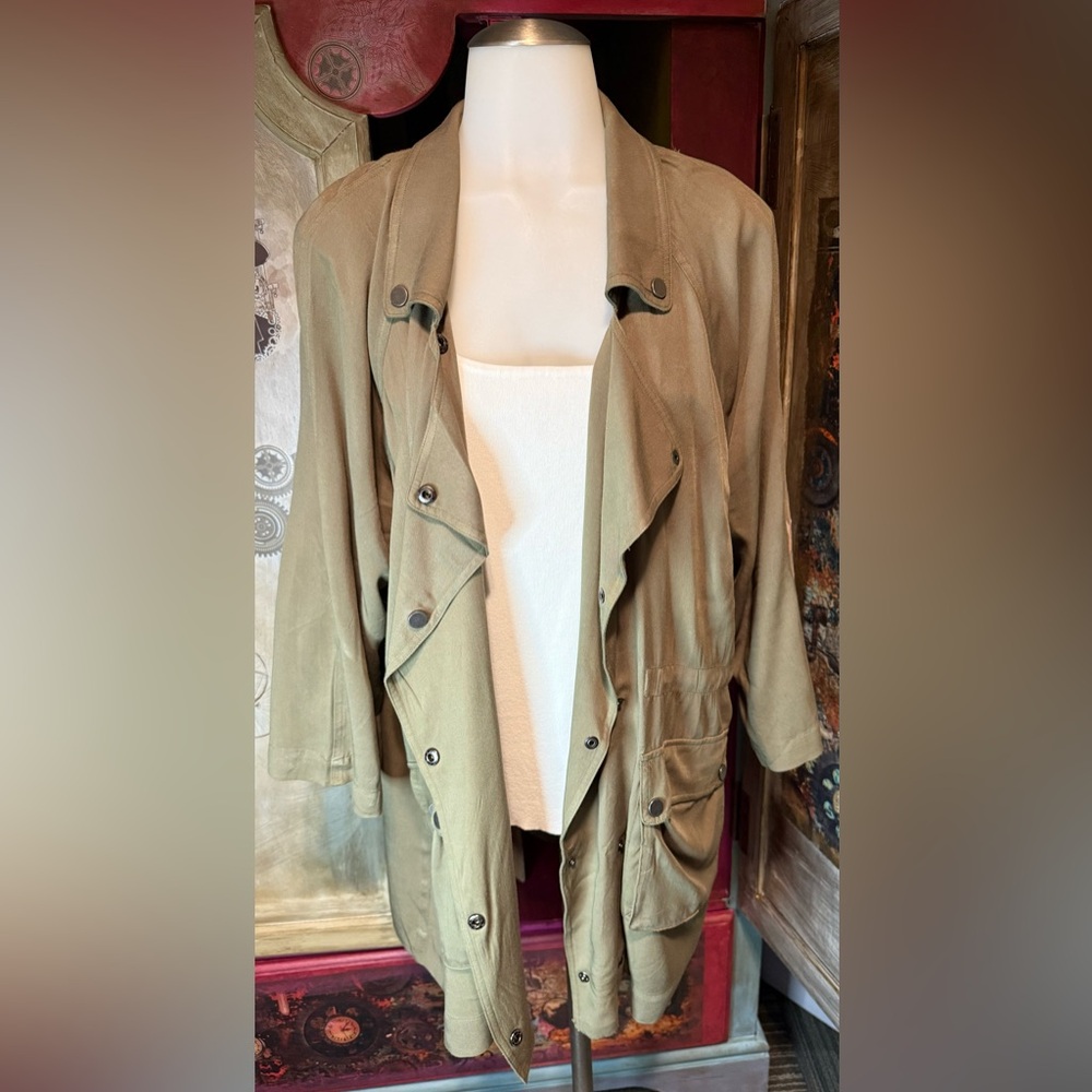 Miss Me XL Lightweight Safari Jacket. Olive Green- NWT